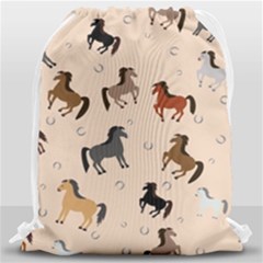 Horses For Courses Pattern Drawstring Bag (large) by BangZart