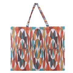 Colorful Geometric Abstract Zipper Large Tote Bag by linceazul