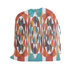 Colorful Geometric Abstract Drawstring Pouches (xxl) by linceazul