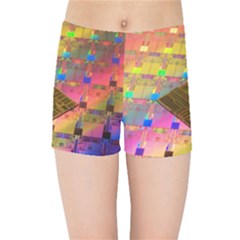 Technology Circuit Pentium Die Kids Sports Shorts by BangZart