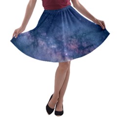 Galaxy Nebula Astro Stars Space A-line Skater Skirt by paulaoliveiradesign