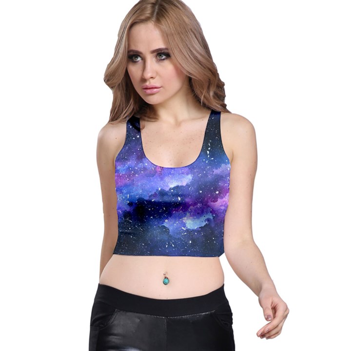 Galaxy Racer Back Crop Top