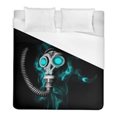 Gas Mask Duvet Cover (full/ Double Size) by Valentinaart