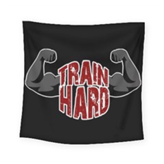 Train Hard Square Tapestry (small) by Valentinaart