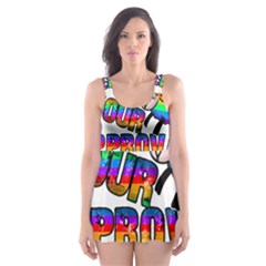 Dont Need Your Approval Skater Dress Swimsuit by Valentinaart