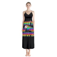 Dont Need Your Approval Button Up Chiffon Maxi Dress by Valentinaart