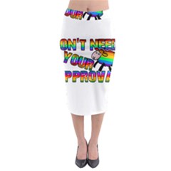 Dont Need Your Approval Midi Pencil Skirt by Valentinaart