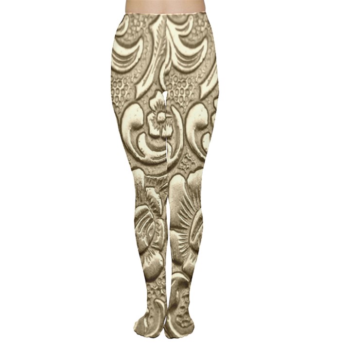 Golden European Pattern Women s Tights