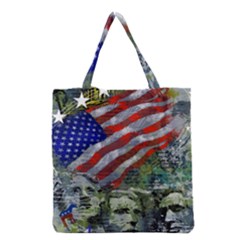 Usa United States Of America Images Independence Day Grocery Tote Bag by BangZart