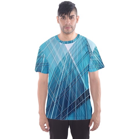 Glass Bulding Men s Sports Mesh Tee by BangZart