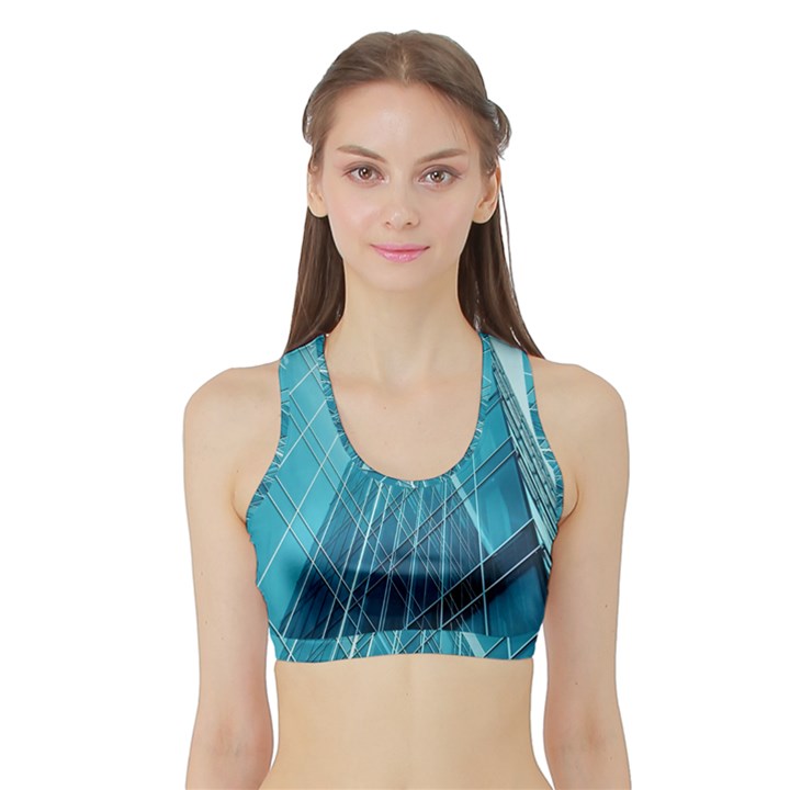 Glass Bulding Sports Bra with Border