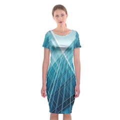 Glass Bulding Classic Short Sleeve Midi Dress by BangZart