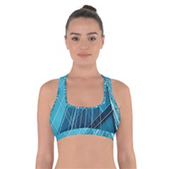 Glass Bulding Cross Back Sports Bra by BangZart