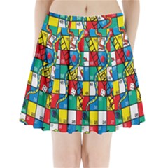 Snakes And Ladders Pleated Mini Skirt by BangZart