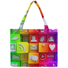 Colorful 3d Social Media Mini Tote Bag by BangZart