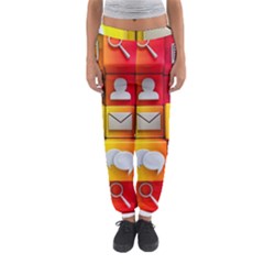 Colorful 3d Social Media Women s Jogger Sweatpants by BangZart