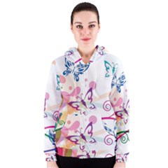 Butterfly Vector Art Women s Zipper Hoodie by BangZart