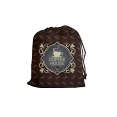 Coffee House Drawstring Pouches (medium)  by BangZart