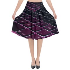 Computer Keyboard Flared Midi Skirt by BangZart