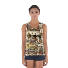 Tarot Cards Pattern Sport Tank Top  by Valentinaart