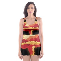 Nuclear Explosion Skater Dress Swimsuit by Valentinaart