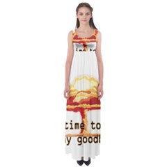 Nuclear Explosion Empire Waist Maxi Dress by Valentinaart