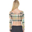 Plaid Pattern Long Sleeve Crop Top View2