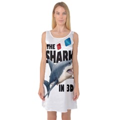 The Shark Movie Sleeveless Satin Nightdress by Valentinaart