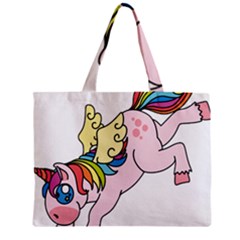 Unicorn Arociris Raimbow Magic Zipper Mini Tote Bag by Nexatart