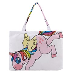 Unicorn Arociris Raimbow Magic Zipper Medium Tote Bag by Nexatart