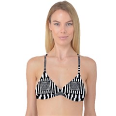 Black Stripes Endless Window Reversible Tri Bikini Top by designworld65