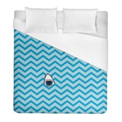 Chevron Shark Pattern Duvet Cover (full/ Double Size) by emilyzragz