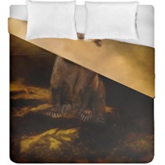 Roaring Grizzly Bear Duvet Cover Double Side (king Size) by gatterwe