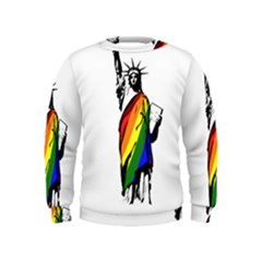 Pride Statue Of Liberty  Kids  Sweatshirt by Valentinaart