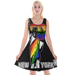 Lgbt New York Reversible Velvet Sleeveless Dress by Valentinaart