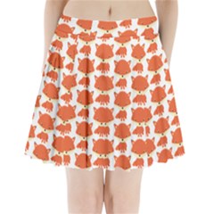 Cute Little Fox Pattern Pleated Mini Skirt by paulaoliveiradesign