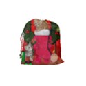 Christmas, Funny Kitten With Gifts Drawstring Pouches (Medium)  View2