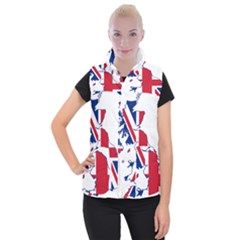 Britain Flag England Nations Women s Button Up Puffer Vest by Mariart