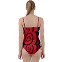 Double Spiral Thick Lines Black Red Sweetheart Tankini Set View2