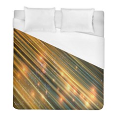 Golden Blue Lines Sparkling Wild Animation Background Space Duvet Cover (full/ Double Size) by Mariart