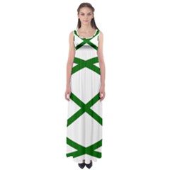 Lissajous Small Green Line Empire Waist Maxi Dress by Mariart