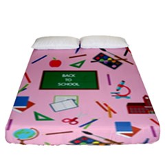 Back To School Fitted Sheet (king Size) by Valentinaart