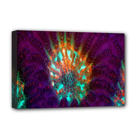 Live Green Brain Goniastrea Underwater Corals Consist Small Deluxe Canvas 18  X 12   by Mariart