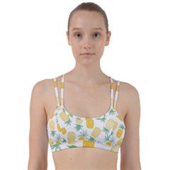 Pineapple Fruite Seamless Pattern Line Them Up Sports Bra by Mariart