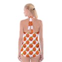 Seamless Background Orange Emotions Illustration Face Smile  Mask Fruits Boyleg Halter Swimsuit  View2