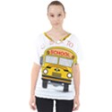 Back to school - school bus V-Neck Dolman Drape Top View1