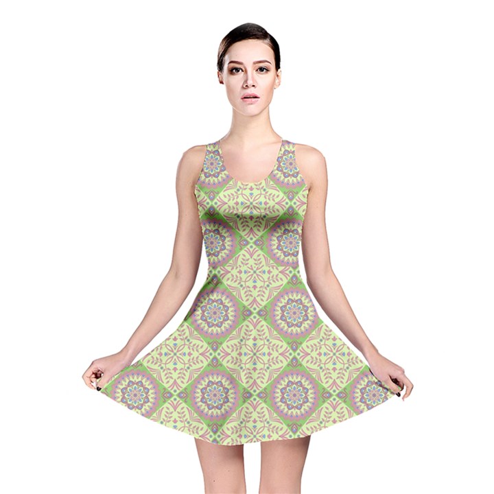 Oriental pattern Reversible Skater Dress