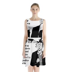 Rick Astley Sleeveless Waist Tie Chiffon Dress by Powwow