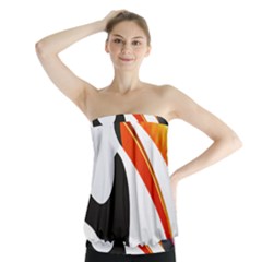 Cute Toucan Bird Cartoon Fly Strapless Top by Mariart