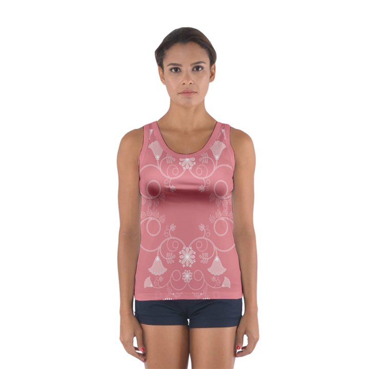 Flower Floral Leaf Pink Star Sunflower Sport Tank Top 